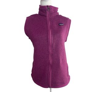 Patagonia Better Sweater Women's Fleece Vest L Purple Zip Front Outdoor Layering